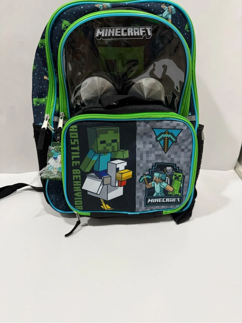 Minecraft Kids Backpack in Green & Blue